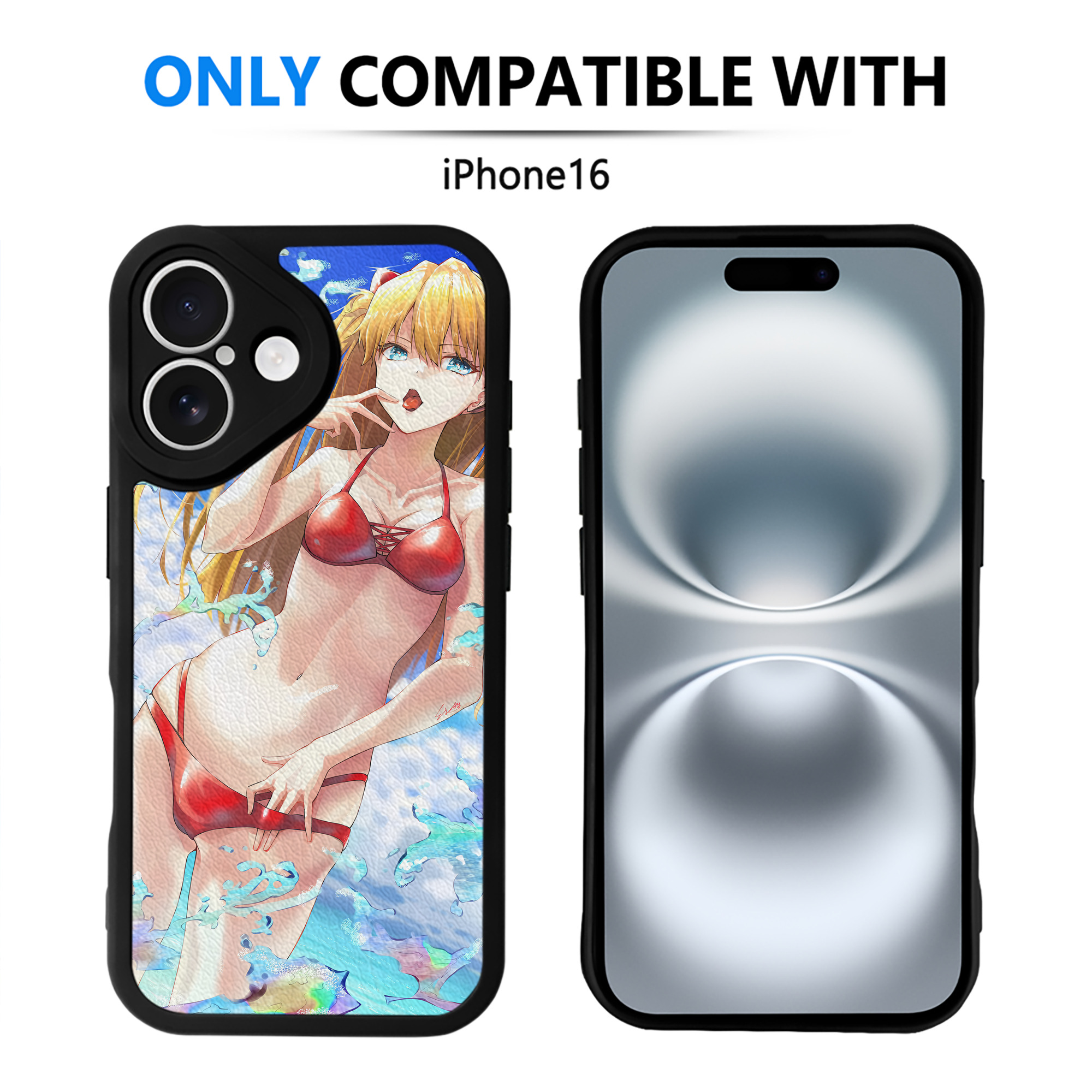 （画像用） EVA 新世紀エヴァンゲリオン 【iPhone 16シリーズ対応】シリコンスマホケース（レザー調） 材質：シリコン